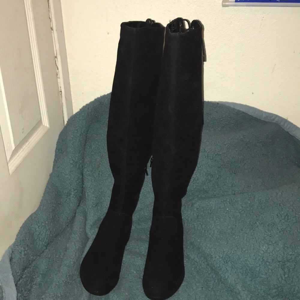 Black Thigh High Boots